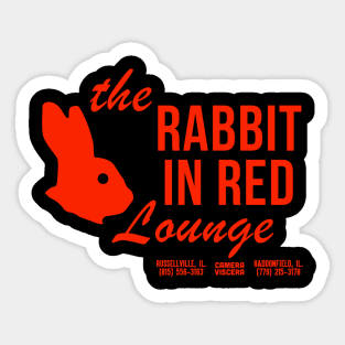 The Rabbit in Red Lounge Sticker